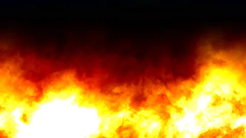 Burning Wildfires Flame Animated Wild Fire Blowing Windy Vídeos de archivo 143906247