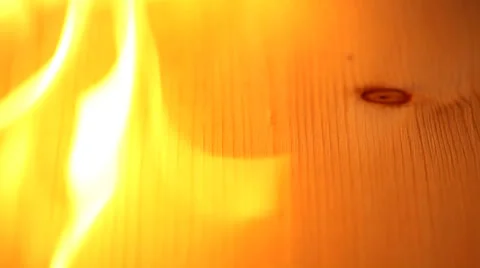Burning wood board  background Stock Footage 36438073
