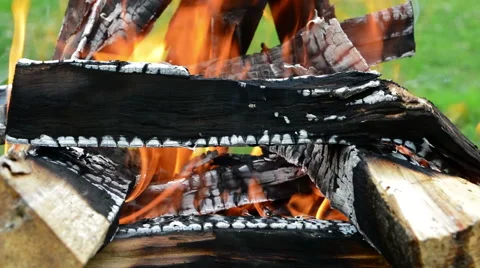 Burning wood in a brazier 動画素材 51726425