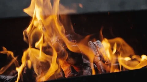 Burning wood in a brazier 스톡 동영상 71212918