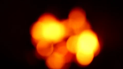 Burning wood in the fireplace, flames of fire Stock Footage 218473483