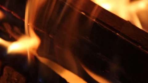 Burning wood Stock Footage 4485083