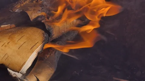 Burning wood Stock-Footage 106046179