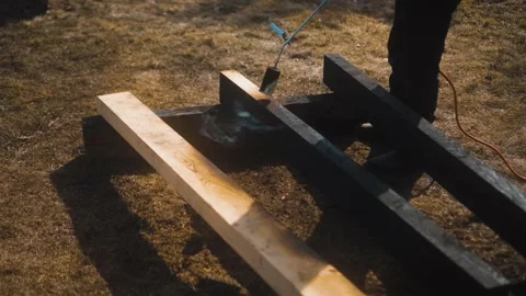 Burning wood Video stock 230969481