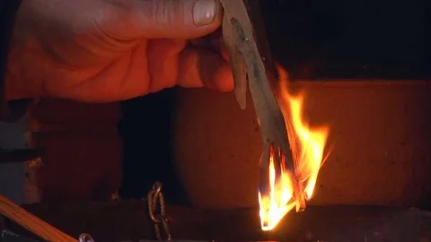 Burning Wood for Lighting Stock Footage 72435785