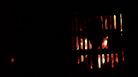Burning wood in a stove 02 Video stock 59374309