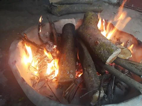Burning woods Foto stock