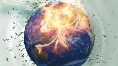 Burning world earth 動画素材 170249647