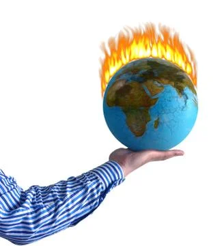 Burning world Illustrazione stock