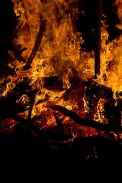 Burning wreckage Stock Photos