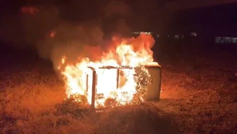 BurningCouch Stock Footage 232909101