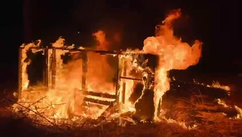 BurningSofa Stock Footage 232909110