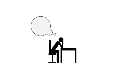 Burnout and stress mental problems concept animated pictogram Stock Footage 95487306