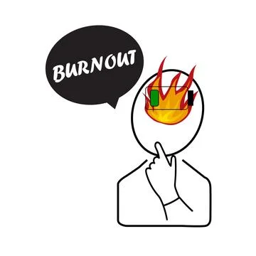 Burnout concept Stock Illustration