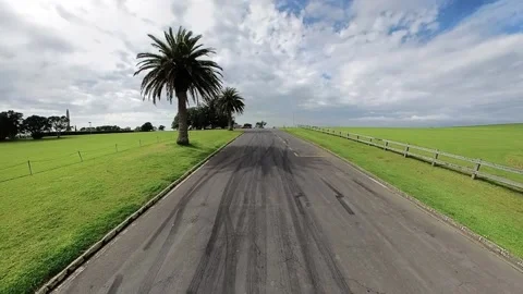 Burnout damaged road surface Stock Footage 211800990