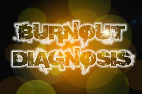 Burnout diagnosis concept Stock Illustration