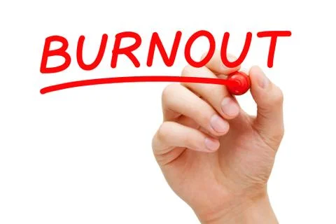 Burnout Red Marker Foto stock