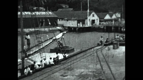 Burns Philp SS Dock 1937 스톡 동영상 144418812