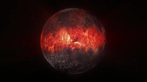 Burnt Active Volcanic Ash Exoplanet Seamless Loop Stock Footage 287464240