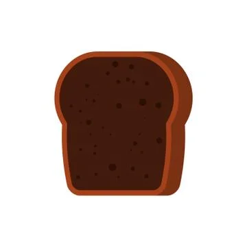 Burnt bread isolated. Spoiled toasted toast. Food vector illustration Stock Illustration