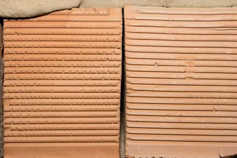 Burnt brick as background Stock Photos