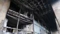 Burnt building of trade union on the Khreshchatyk street in Kiev, Ukraine HD Footage