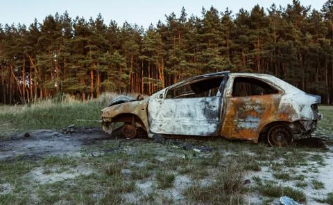 Burnt car Stock Photos