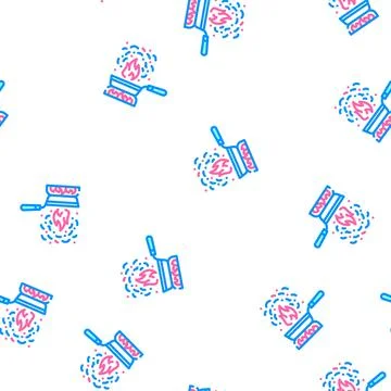 Burnt food vector seamless pattern Stock Illustration
