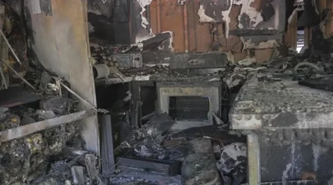 Burnt Kitchen Stockbeeldmateriaal 43090040