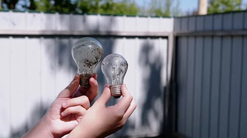 Burnt Light Bulbs Close-Up Stock-Footage 293198972