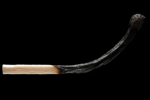 Burnt match macro Stock Photos