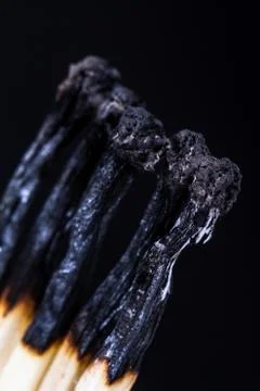 Burnt matches Stock Photos
