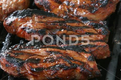 Burnt meat Stock Photos