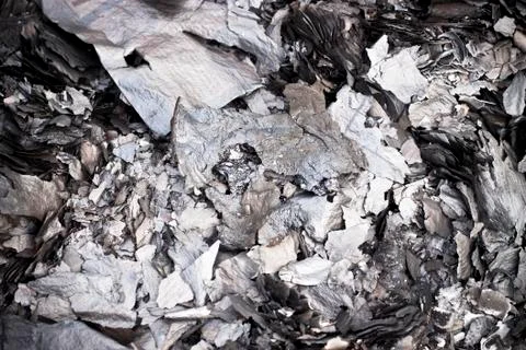 Burnt newspapers Stock Photos