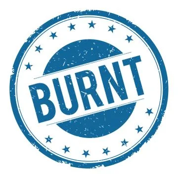 BURNT stamp sign Stock Illustration