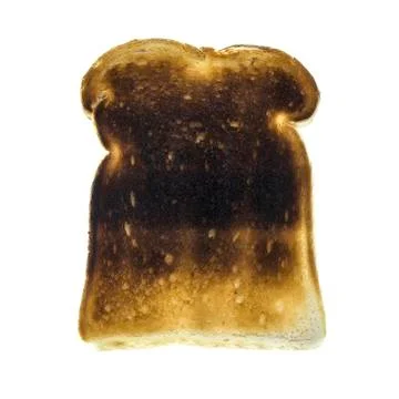 Burnt toast bread Stock Photos