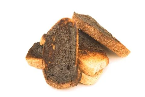 Burnt toast Stock Photos