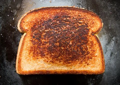 Burnt toast Foto stock