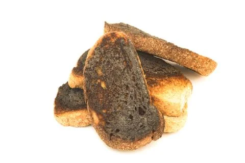 Burnt toasts Stock Photos