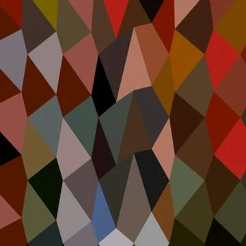 Burnt Umber Abstract Low Polygon Background Stock Illustration