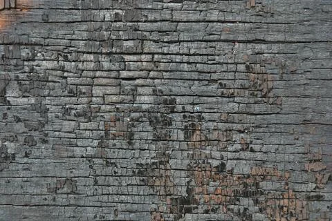 Burnt wood texture Stock Photos