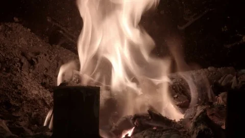 Burnung fire 스톡 동영상 75737861