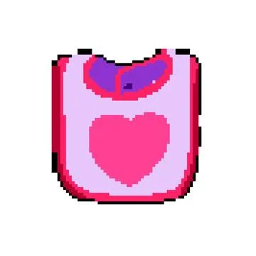 Up burp cloths pixel art vector illustration Stock Illustration