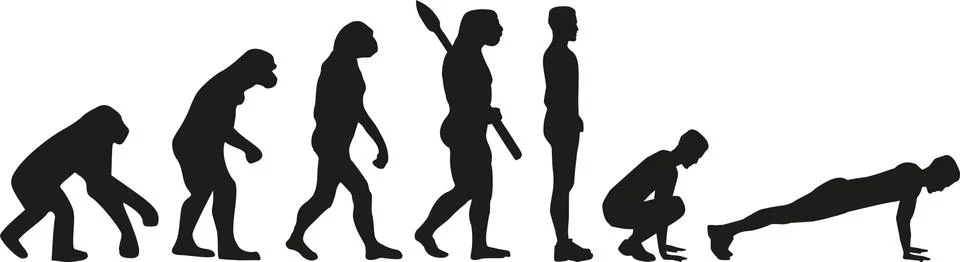Burpees evolution Stock Illustration