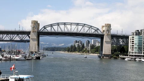 The Burrard Street Bridge Stock Footage 94931853