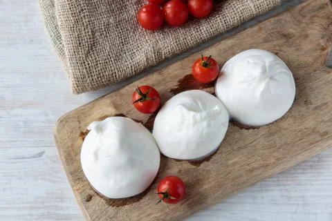 Burrata cheese Stock Photos