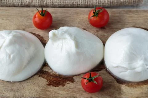 Burrata cheese Stock Photos