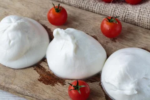 Burrata cheese Stock Photos
