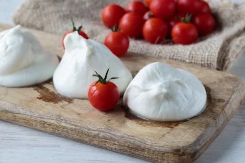 Burrata cheese Stock Photos