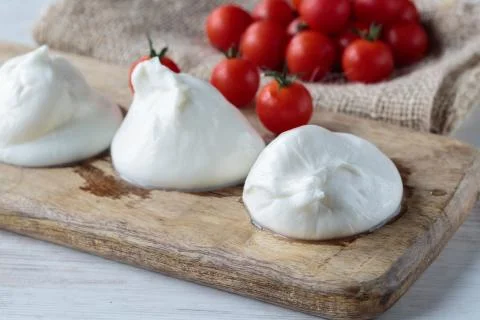 Burrata cheese Stock Photos